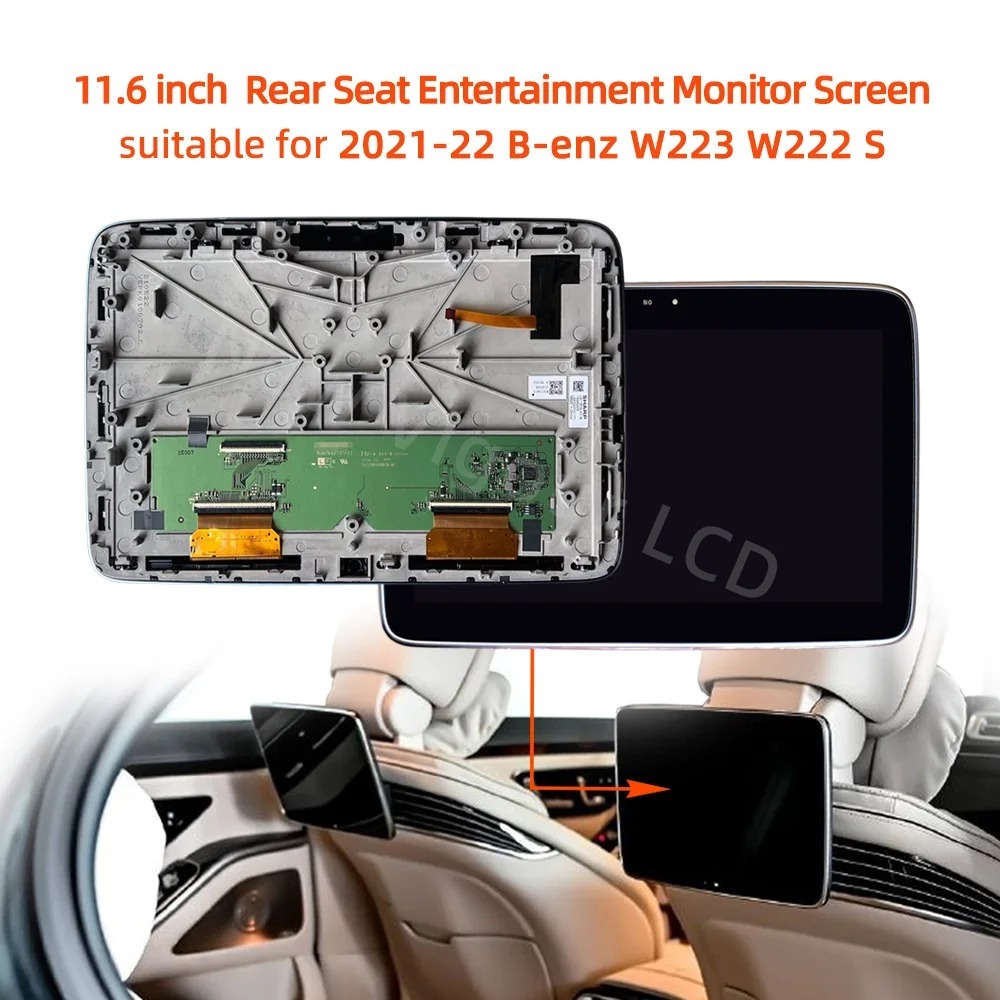 11.6 inch LS116T5LX01B LS116T5LX01 For 2021-22 B-enz W223 W222 W167 S Class Car Rear headrest entert