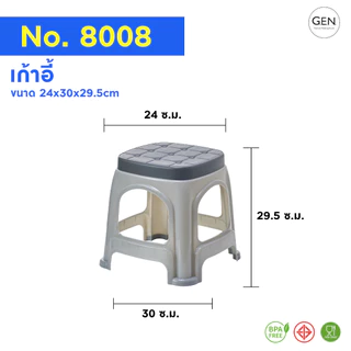 เก้าอี้พลาสติกลายหนังNo.8008-เกรดเอ(มี4แบบ)