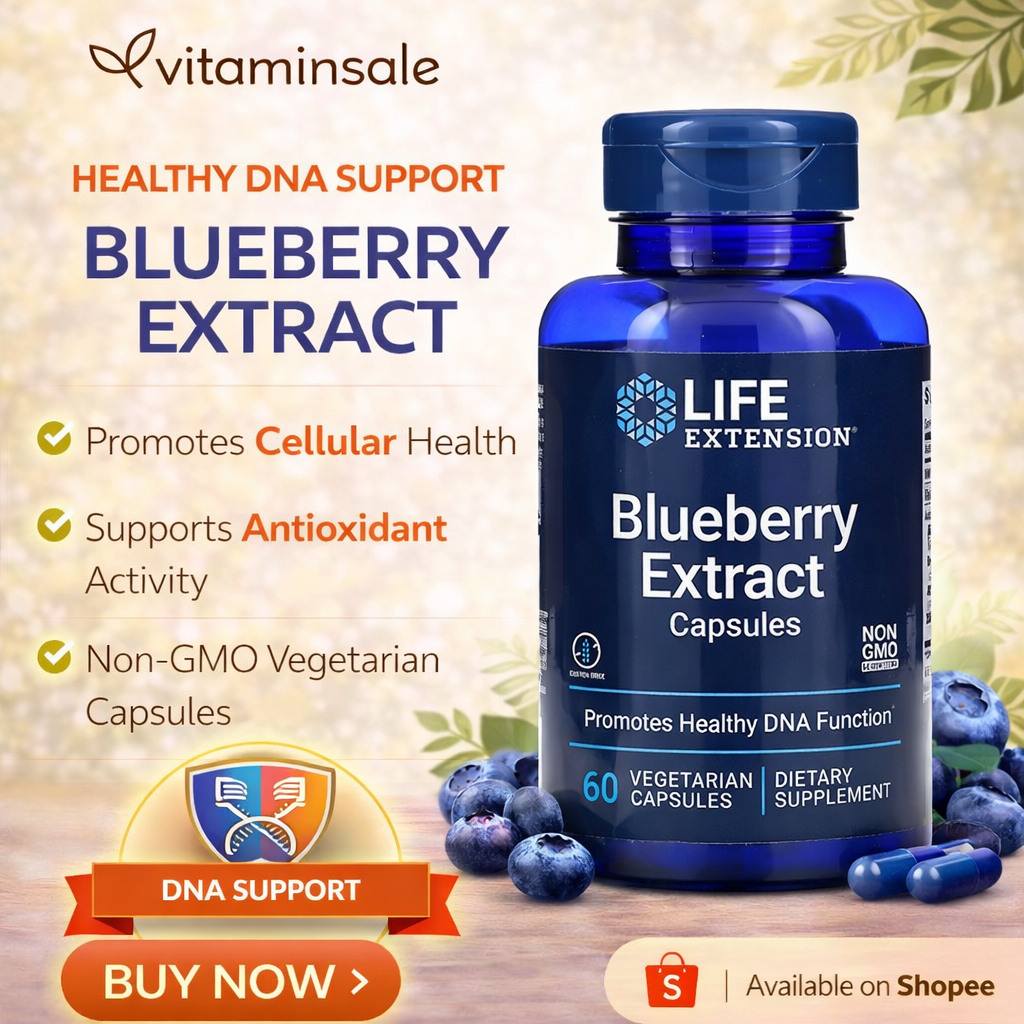 Life Extension Blueberry Extract 60 แคปซูล สารสกัดบลูเบอร์รี่จากธรรมชาติ
