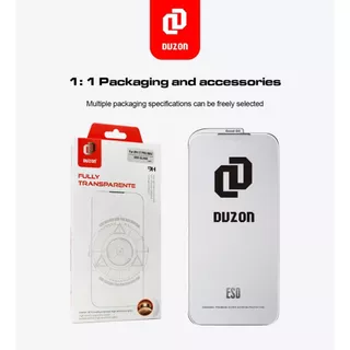 DZ004 ฟิล์ม​กระจกใสไร้ขอบ ฟิล์มกันมอง DUZON FOR IPHONE XS XR XSMAX 11 12 13 14 15 16 17 AIR PRO MAX
