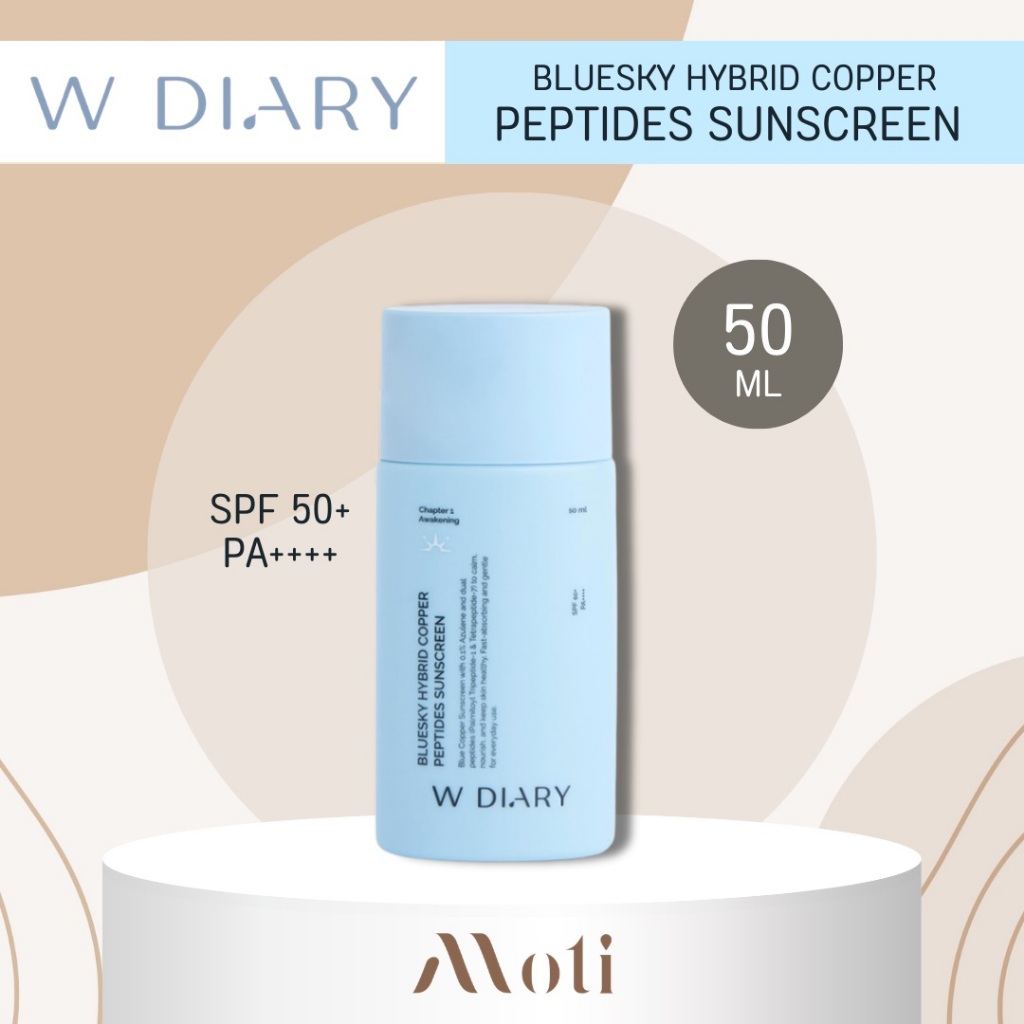 W DIARY Bluesky Hybrid Copper Peptides Sunscreen 50ml.