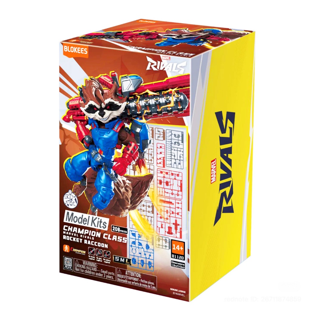 Marvel Rival Heroes Champion Class CC08 Rocket Raccoon(Blokees)มาร์เวลไรวัลส์ฮีโรส์แชมเปียนคลาสCC 08ร็อกเก็ตแรคคูน81120