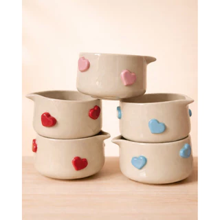 ♥️🩵Matcha Bowl ถ้วยชงมัทฉะ แปะหัวใจนูน Chawan ใบใหญ่600ml สินค้าคนไทย