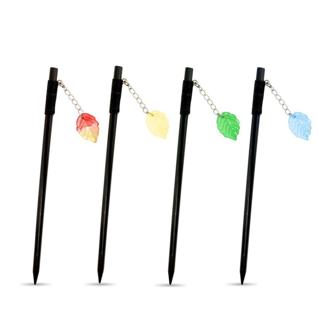 ไม้ปิ่นพร้อมจี้ ปักผมใบไม้นำโชค หลากสี หลากหลายโชค