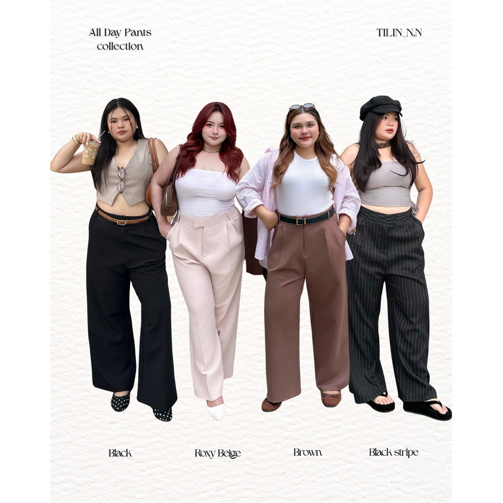 กางเกงผ้าสาวอวบรุ่น  All day size30-42 ชาร์จไซส์ในรายละเอียดสินค้า