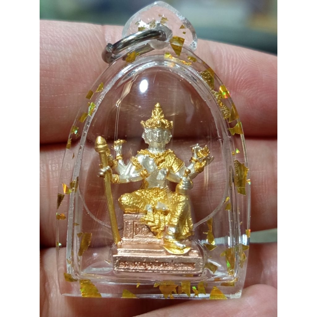 พระพรหมเอราวัณ เนื้อนวะโลหะชุบ3K เลขสวย 517 ปี 54