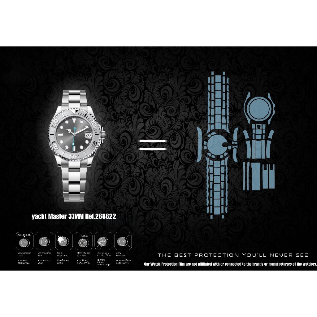 268622 37mm ฟิล์มป้องกันรอยนาฬิกา Watch Protection Film for สำหรับ Rolex yacht Master 37MM Ref.26862
