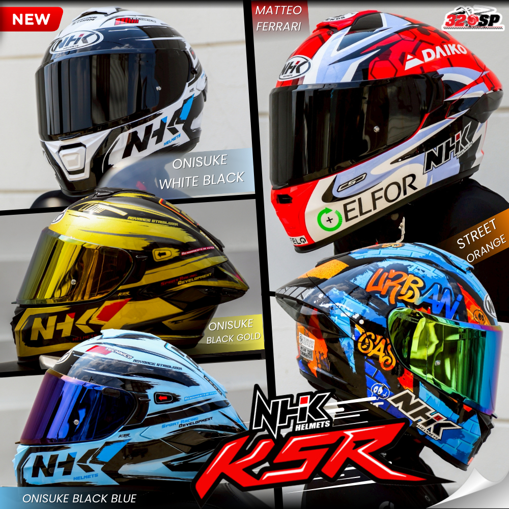 ลายใหม่ล่าสุด 2026 !! หมวกกันน็อค NHK K5R มีแว่นด้านใน ใหม่ล่าสุด ส่งไว!! 320SP