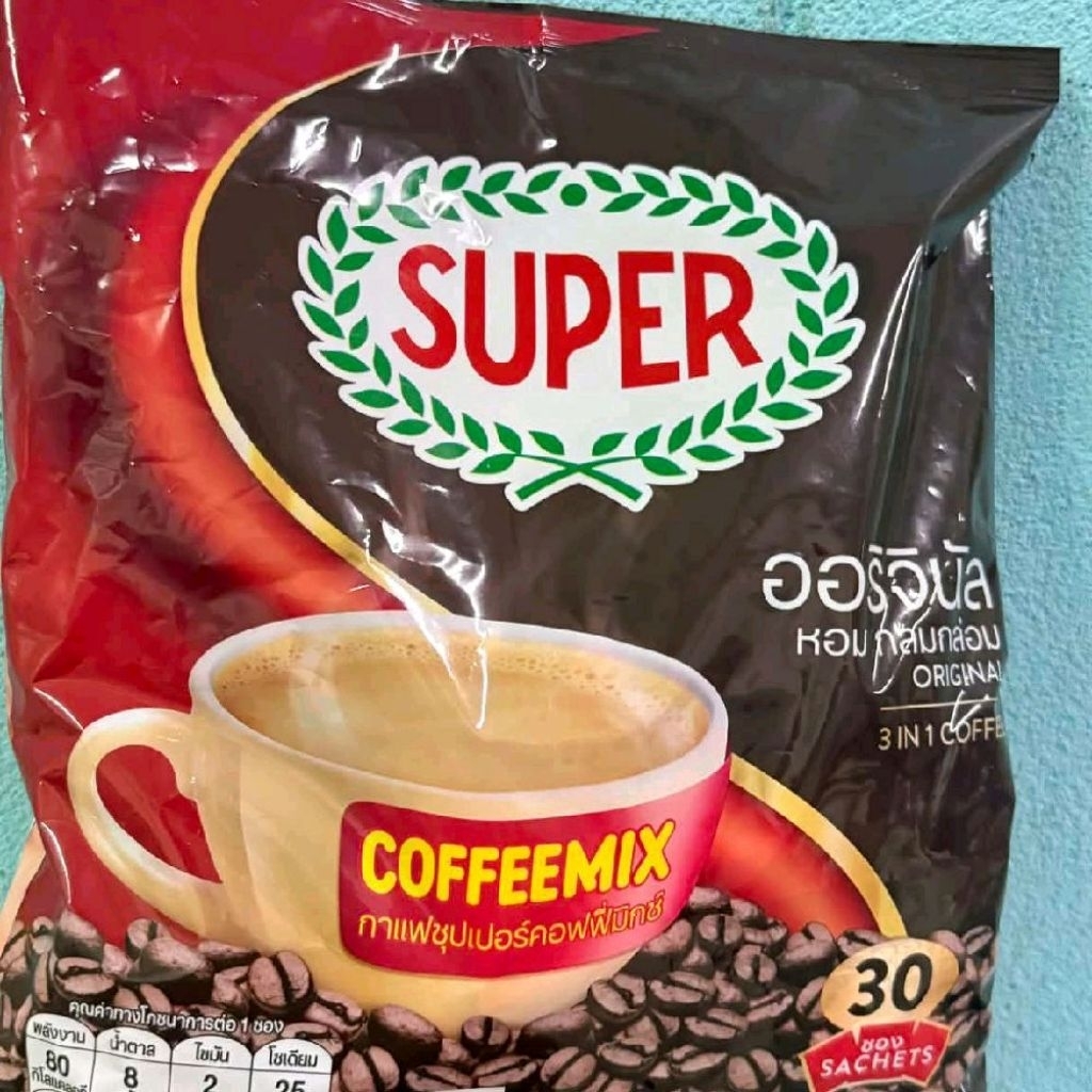 ซุปเปอร์กาแฟ Coffee 3in1 รสชาติอร่อย 30 ซอง