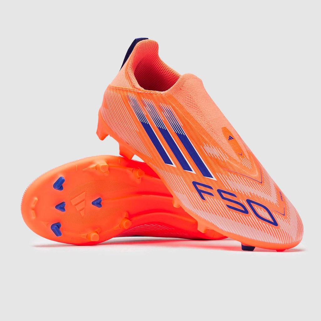รองเท้าฟุตบอลเด็กแบบไร้เชือก Adidas Kids F50 League Laceless FG/MG