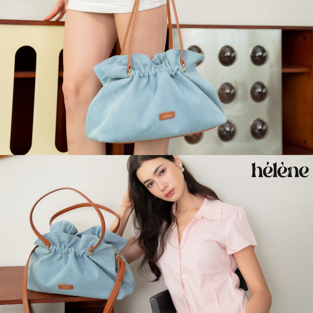 Helene –       (Denim Edition) ดีไซน์โดดเด่น จุ iPad ใส่ของได้เยอะ ราคา ถูกที่สุด ดีลบีเคเค แกลเลอรีภาพที่ 3