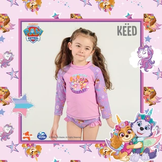 ✨NEW✨ KEED X Paw Patrol Collection ชุดว่ายน้ำเด็กผู้หญิง สีชมพูม่วง กัน UV50+