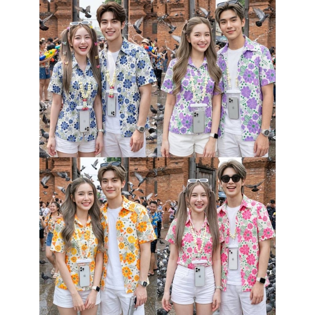 เสื้อลายดอกใส่สงกรานต์.