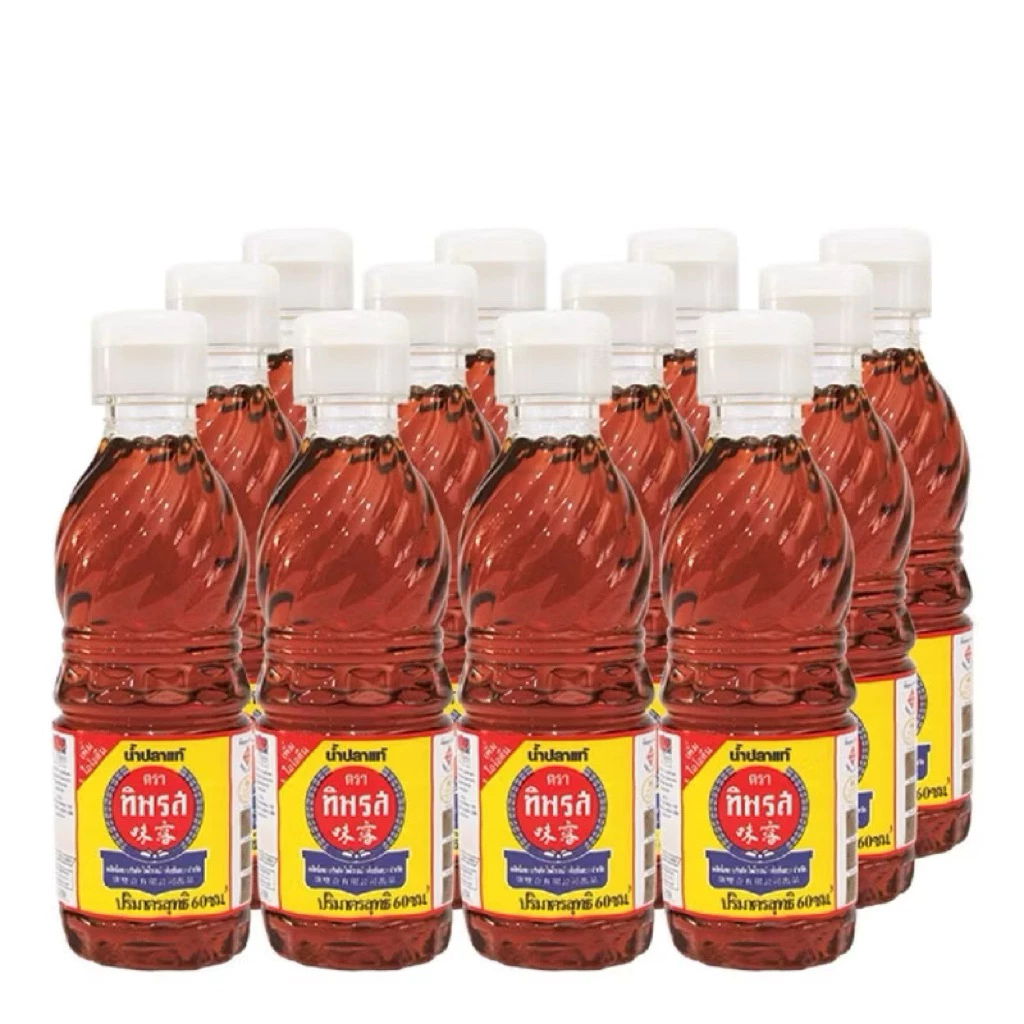 น้ำปลาแท้ ปริมาณสุทธิ 60 มล. x 12 ขวด (มีให้เลือก 2 ยี่ห้อ)
