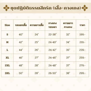 ชุดปฏิบัติธรรมผ้าฝ้ายโทเรสีน้ำตาลเข้ม(สีกรัก)ได้ทั้งชุด(เสื้อ+กางเกง) ผ้าฝ้ายโทเรยิ่งซักยิ่งนิ่มใส่ได้ทั้งชายและหญิง