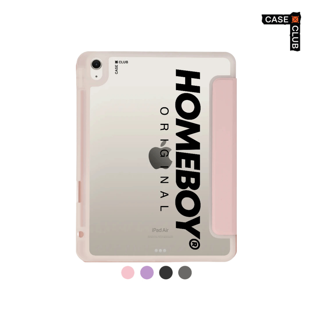 CaseClub เคสไอแพด หลังใส ฝาปิดสี ลาย HOMEBOY ORIGINAL สำหรับ iPad Pro/iPad Air/iPad Mini/iPad Gen