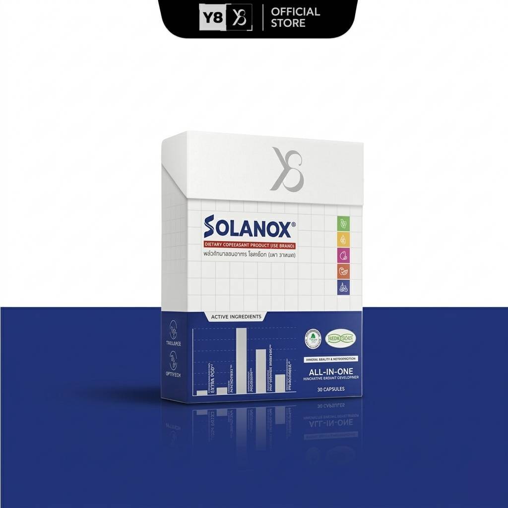 ของแท้จากบริษัท Y8 Solanox อาหารเสริมผิวพรรณ ลดฝ้า กระ เคลียร์ฝ้าจากภายใน มีงานวิจัย
