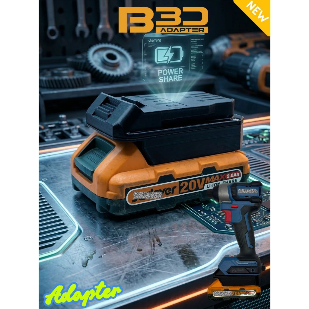 อะแดปเตอร์ INGCO / TOTAL P20s 20v ใช้ร่วมกับ DongCheng / DCA / DCK 20v (โปรดอ่านรายละเอียด)