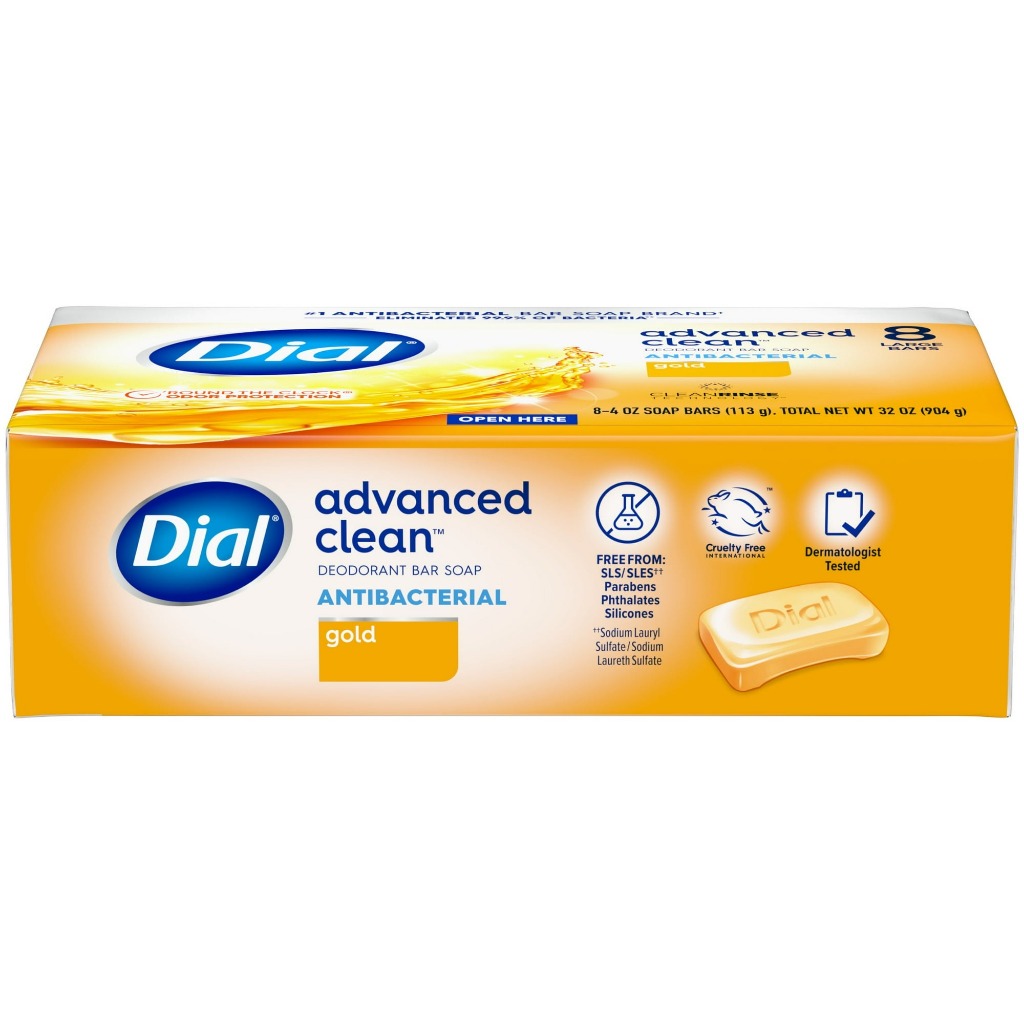 ไดอัลสบู่ก้อน สีทอง แพค 8 ก้อน Dial Barsoap Gold Pack 8Soap