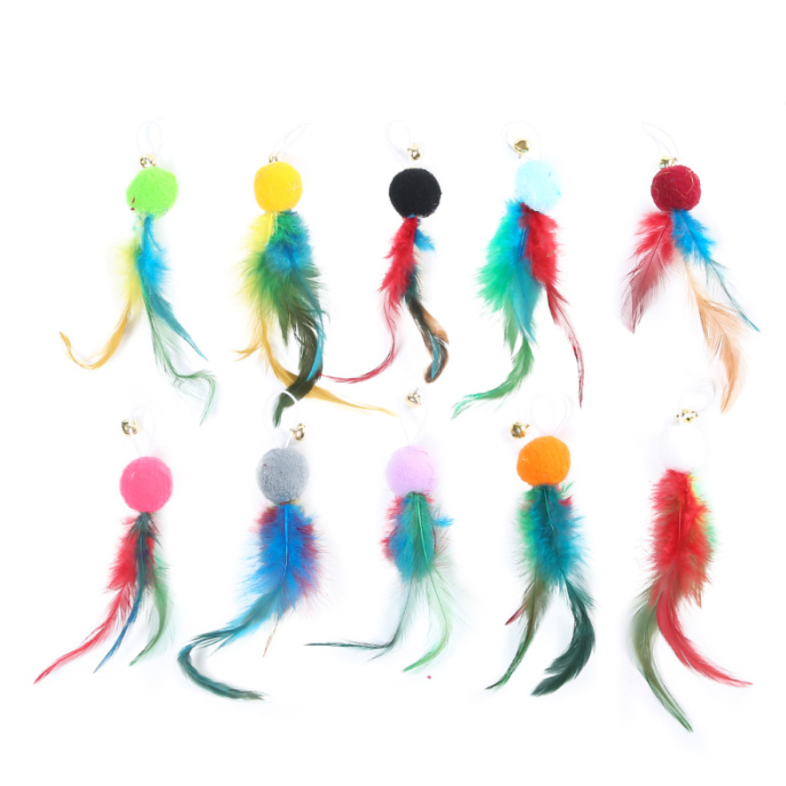 AL-1612 ของเล่นแมว  ปอมๆขนนก แขวนได้ ของเล่นคลายเครียด เหมาะทุกวัย  คละสี พร้อมส่ง 🐱