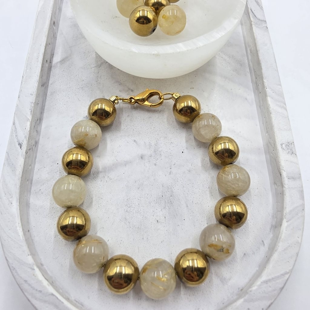 LUCKY DEE DEE | หินไหมทอง & Pyrite หินแห่งความมั่งคั่ง เรียกเงินเรียกทอง เรียกทรัพย์