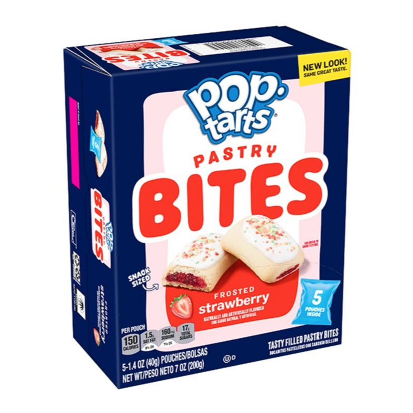 Kelloggs Pop Tarts Pastry Bites Frosted Strawberry เคลล็อกส์ ป๊อป ทาร์ตส์ เพสทรี ไบท์ ฟรอสเต็ด สตรอว