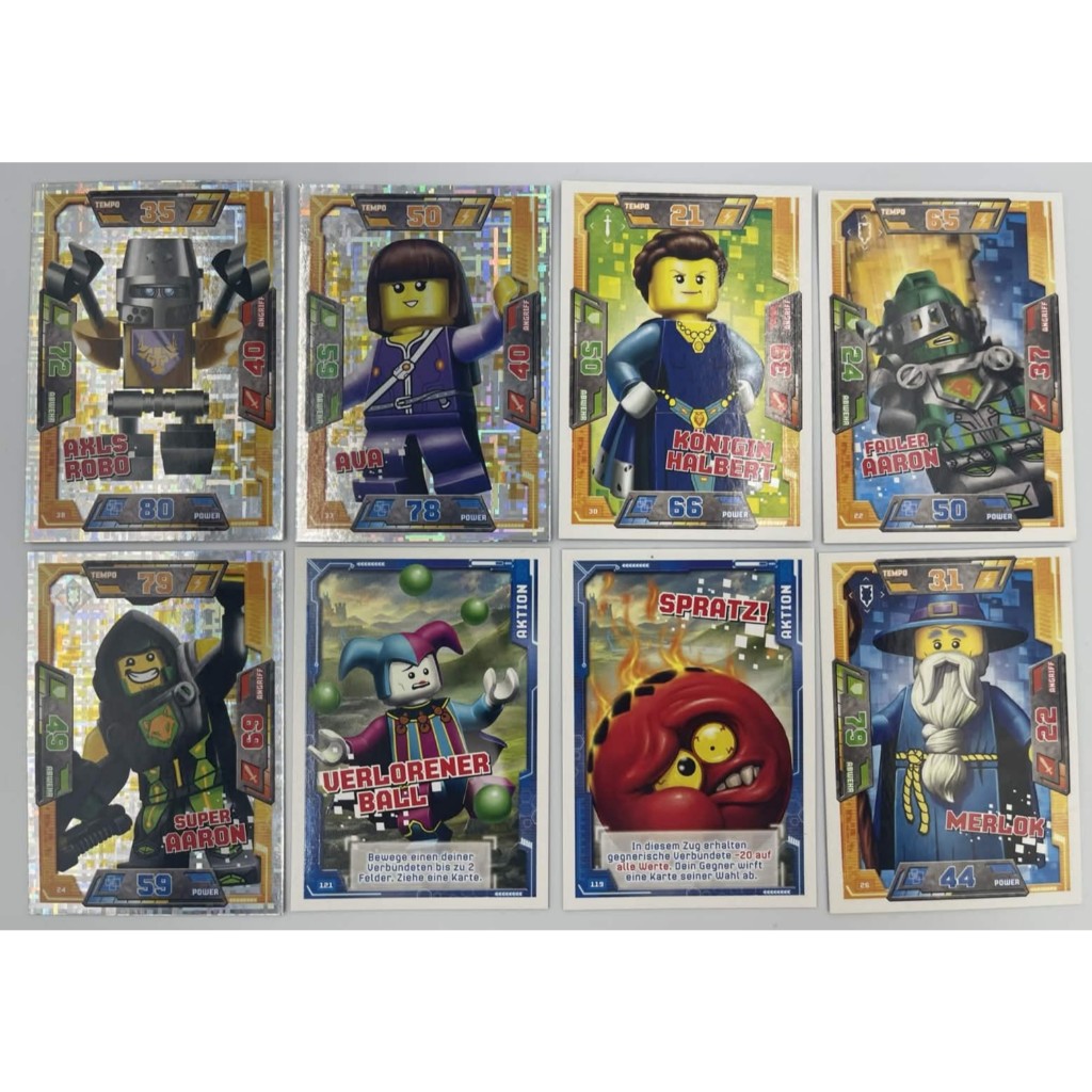 Mixed Character & Action Card Lot (8 Cards) LEGO Nexo Knights