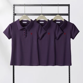 HELLDUL T0010เสื้อโปโลแขนสั้นคอปกปักลายสัตว์เล็กสุดปัง เนื้อผ้านุ่มสวยสะดุด ส่งจากไทย