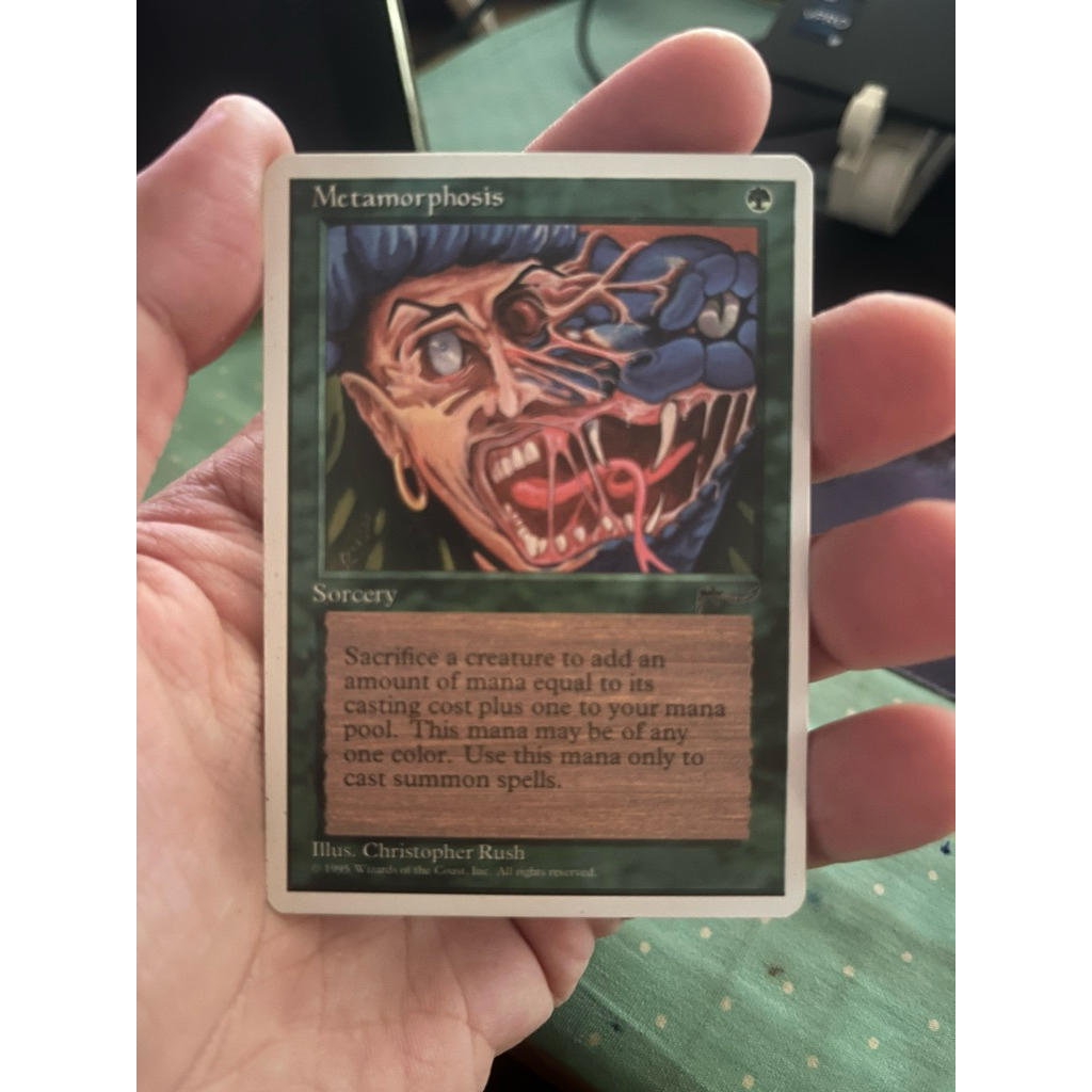 การ์ด MTG Metamorphosis Green Magic the Gathering EDH รุ่น สภาพ Ex-Nm