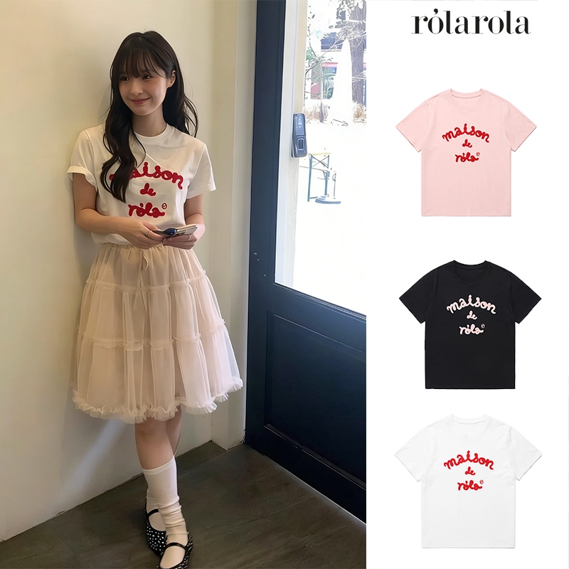 [พร้อมส่งในไทย🇹🇭] ROLAROLA เสื้อยืด Maison De Rola Embroidery วอนยอง