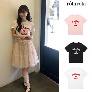 [พร้อมส่งในไทย🇹🇭] ROLAROLA เสื้อยืด Maison De Rola Embroider…