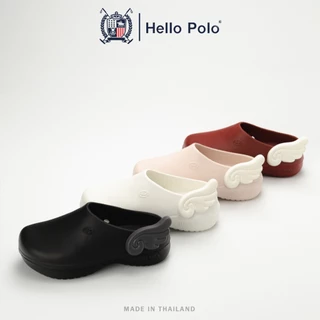 Hello Polo รองเท้าหัวโต มีปีกสุดน่ารัก วัสดุ EVA นุ่มเบาใส่สบาย ทรงคัทชูหุ้มส้น กันลื่นได้ดี HP8009C