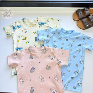 FUFU เสื้อยืดเด็ก ลายแฟชั่น Size S-XL อายุ 1- 8 ปี ผ้าฝ้าย แ…