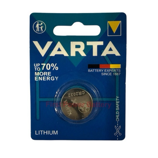 ถ่านรีโมทVARTA CR2032/2025/2016 Lithium 3V แพค1ก้อน