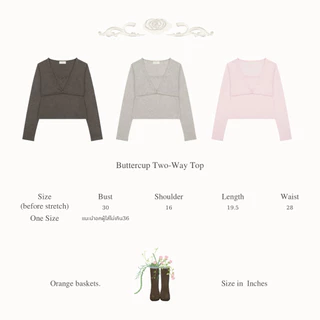 Orangebaskets เสื้อแขนยาว รุ่น Buttercup Two-Way Top