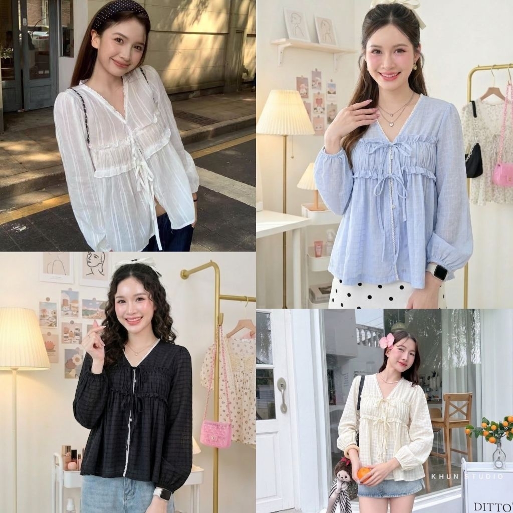 เสื้อคอวี​ ผ้าcotton​ แขนยาว​ อกหน้าผ้า​ 40 นิ้ว​ยาว​ 23 นิ้ว​ ไหล่กว้าง​15นิ้ว ราคา​ 199บาท