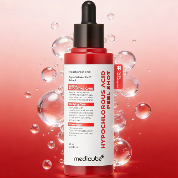 medicube Peel Shot เซรั่มผลัดเซลล์ผิว Hypochlorous Acid สูตรอ่อนโยน ขจัดเซลล์ผิวเสื่อมสภาพ สิวเสี้ยนหัวดำ ควบคุมความมัน