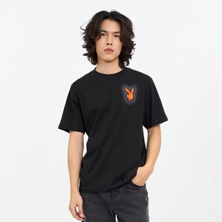 PLAYBOY เสื้อผ้าผู้ชาย/เสื้อ/เสื้อยืดสีดำ รุ่น P1MT269TB020BK