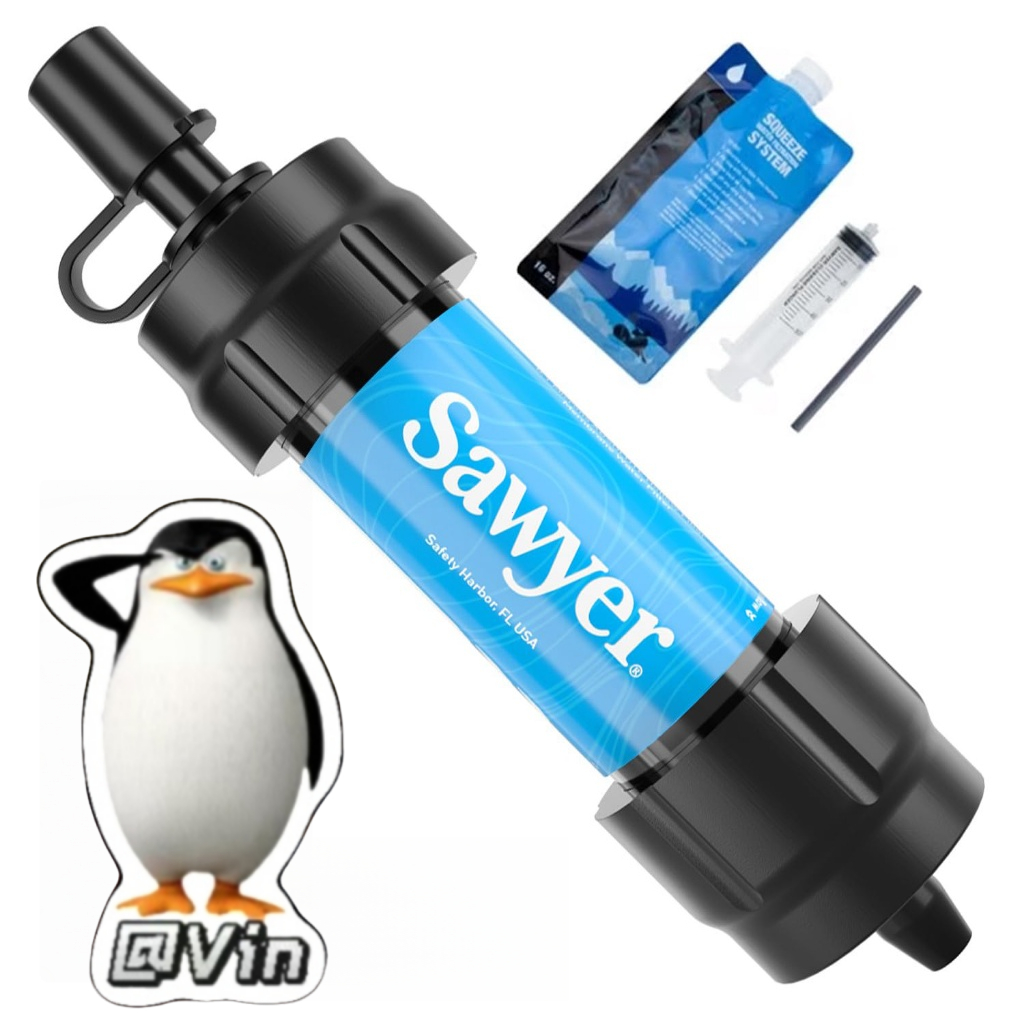 เครื่องกรองน้ำพกพา Sawyer Mini Filter ไส้กรองทำความสะอาดได้ ใช้ได้นาน น้ำหนักเบา