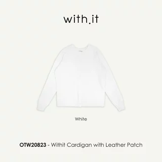 Withit Cardigan with Leather Patch คาร์ดิแกนสีพื้น - OTW20823