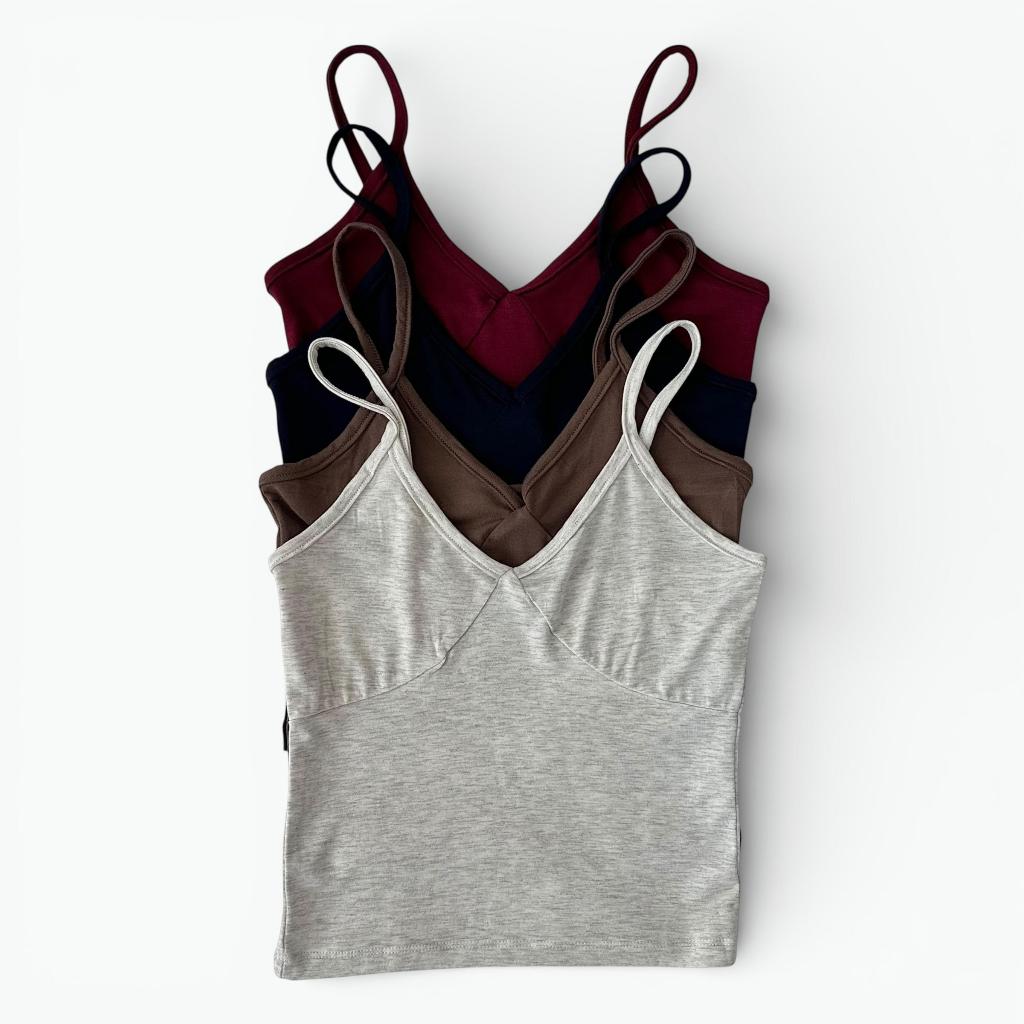 ATIPA - Elva V Tank เสื้อสายเดี่ยวคอวี ผ้าเรย่อน ใส่สบาย