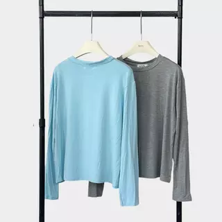 Atipashop - Jolie Longsleeve Top | เสื้อยืดแขนยาว ผ้าเรย่อน ใส่สบาย