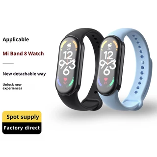 AK สายนาฬิกาข้อมือยางซิลิโคน สําหรับ Mi Band 8 Xiaomi Mi Band 9 Miband 8 SmartWatch Case Cover