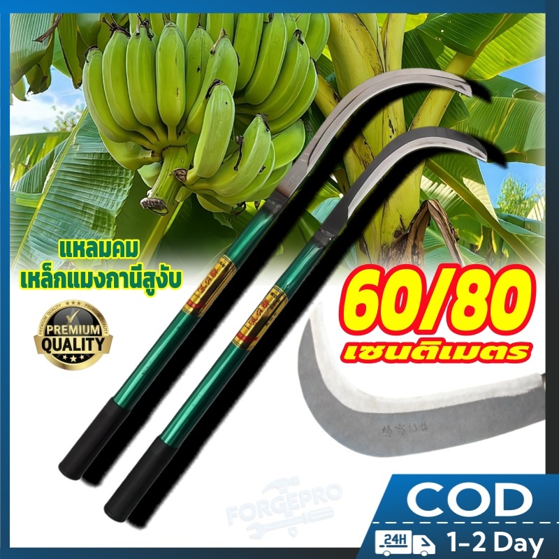 มีด มีดเหล็กแมงกานีส เครื่องตัดหญ้า กรรไกรตัดกิ่งไม้ มีดทำสวน มีดกล้วย (ใช้ตัดไม้ ตัดหญ้า และแต่งกิ่ง)