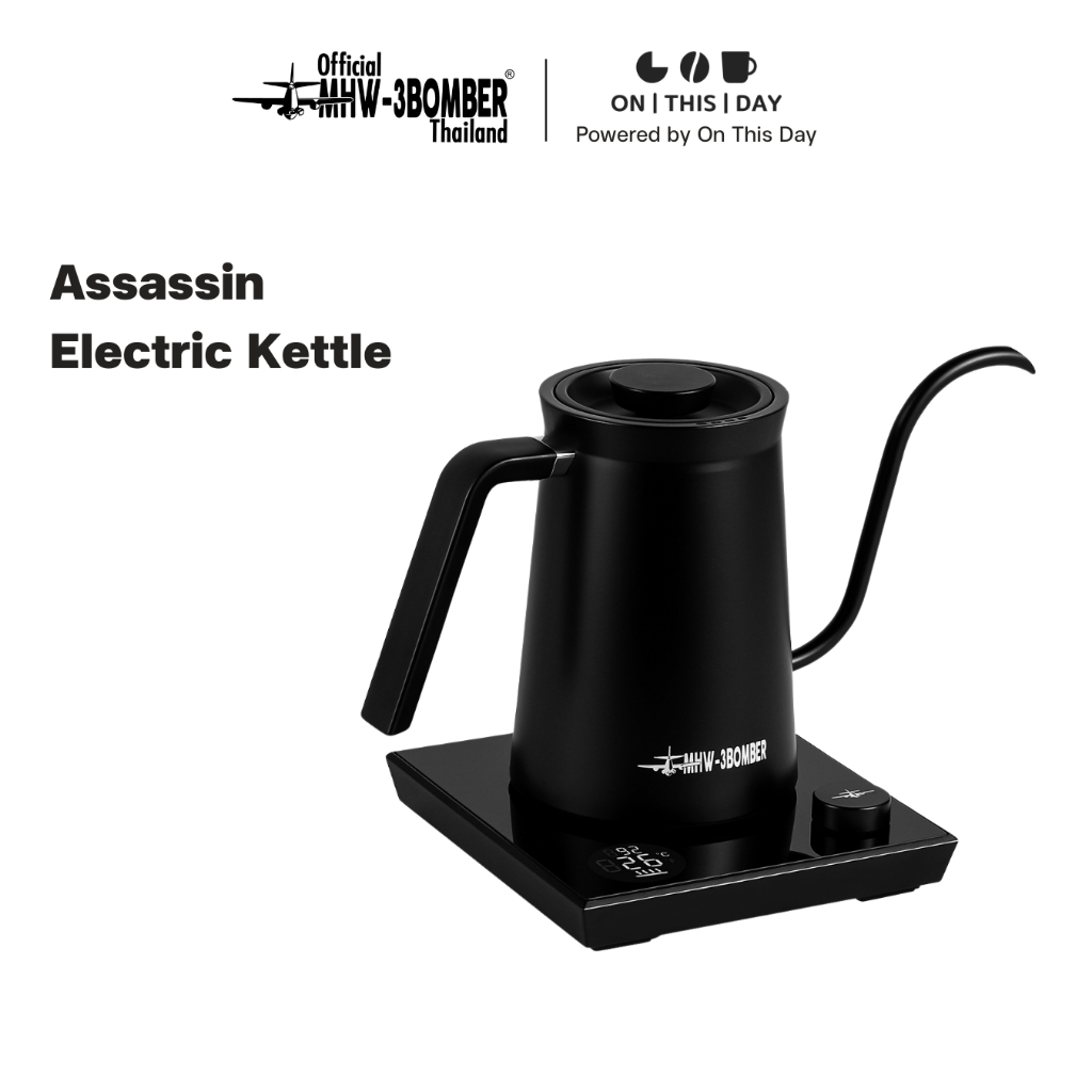 MHW-3BOMBER Assassin Electric Coffee Kettle กาไฟฟ้า กาดริปกาแฟ ขนาด 600 ml [ ปลั๊กไทย ] ราคา ถูกที่สุด ดีลบีเคเค รูปภาพหลัก