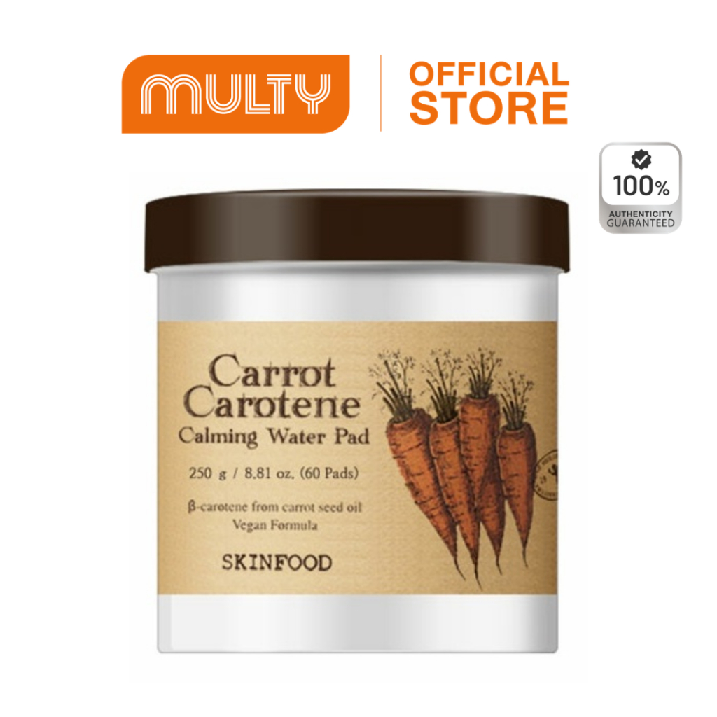 Skinfood Carrot Carotene Calming Water Pad 60 pcs สูตรเติมความชุ่มชื่น และปลอบประโลมผิว