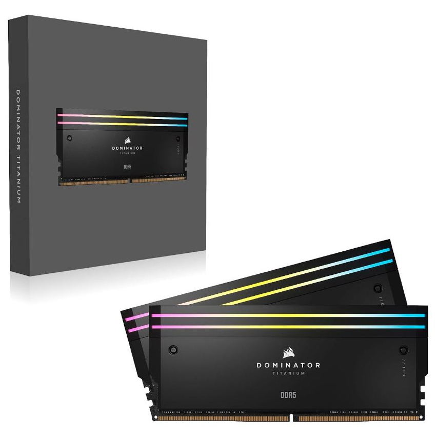 CORSAIR DDR5 DOMINATOR TITANIUM RGB BLACK 96GB (48x2) 6600MHz