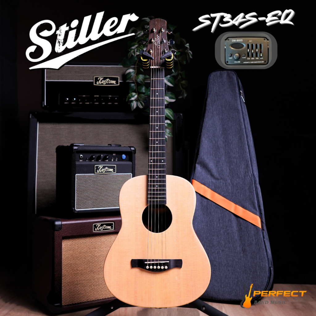 กีตาร์ Stiller รุ่น ST34S ขนาด 34 นิ้ว พร้อมกระเป๋าบุฟองน้ำ ปิีก ประแแจ [ผ่อน 0% 10เดือน]