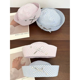 พร้อมส่ง/ส่งด่วน! 🎀 Riirobie.bkk | Sailor hat หมวกกะลาสี แต่งโบว์🎀