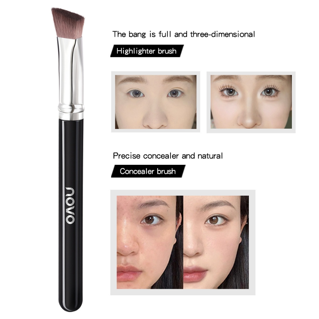 9136 刷 (ใหม่/แท้) NOVO แปรงแต่งหน้า แปรงปัดแก้มไฮไลท์ ขนนุ่ม แบบพกพา